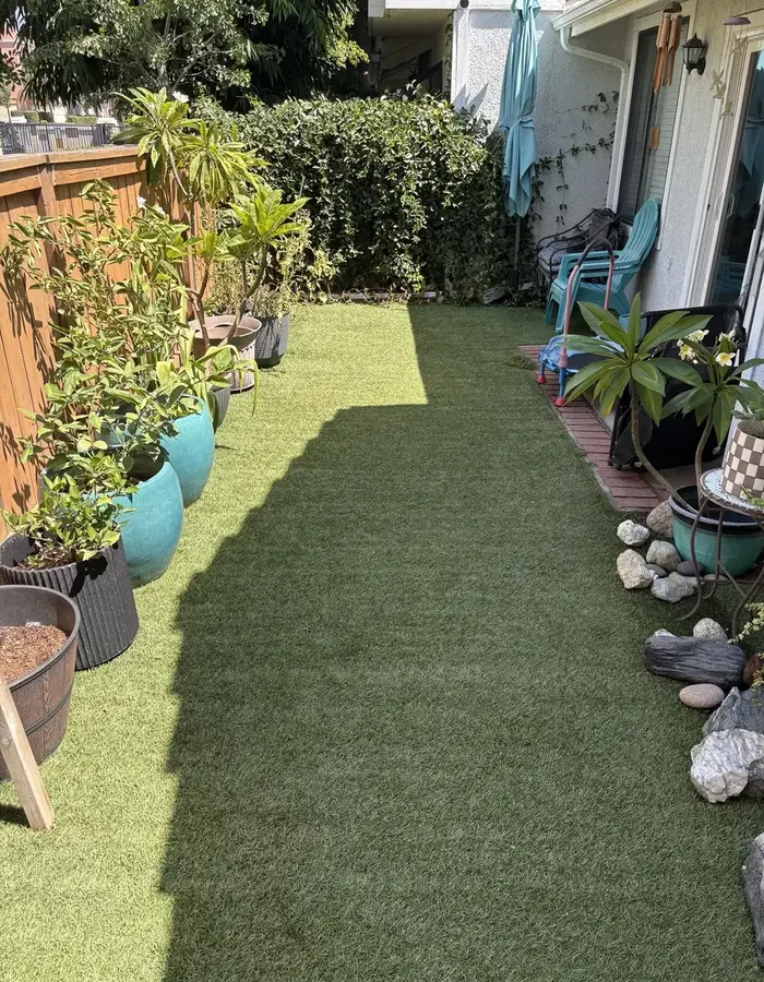Artificial turf after Doggy Duties cleanup